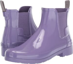 Hunter Original Refined Chelsea Gloss Rain Boots Parma Violet Size 7